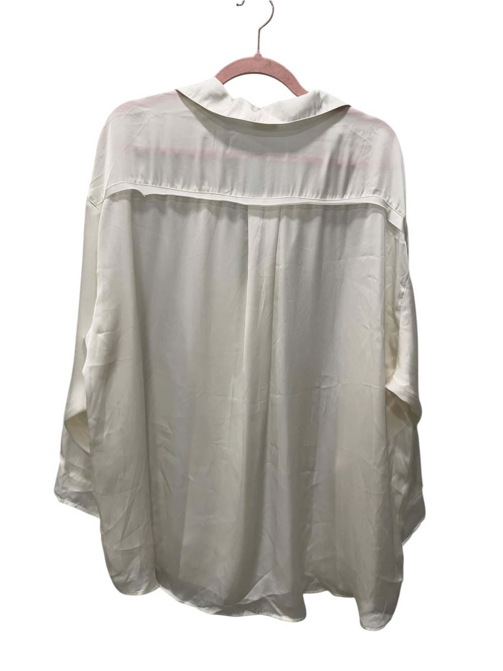 Free People White Button-Up Tunic Shirt. Medium Oversized. PTP is 25 - Picture 4 of 8
